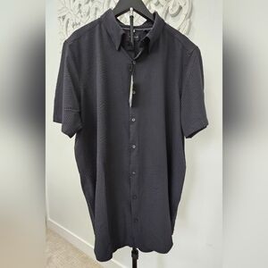 Perry Ellis Charcoal Textured Button-Down Shirt